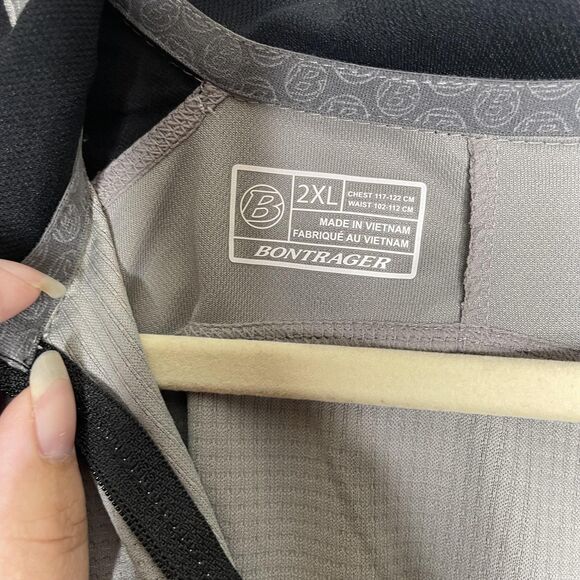 Bontrager Cycling Shirt Men 2XL Gray Black Jersey Quarter Zip Pocket Athletic - Picture 5 of 10